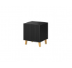 Noční stolek PAFOS, ČERNÝ mat