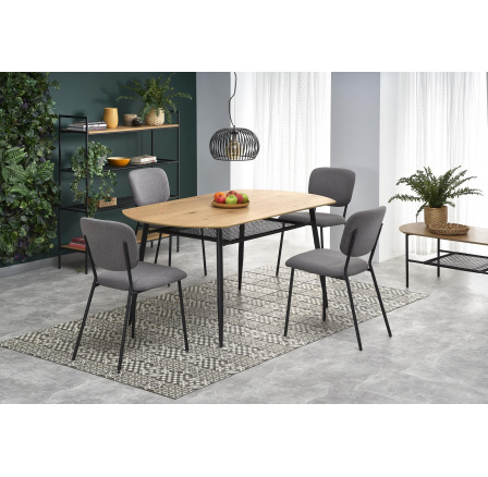 Jídelní stůl JACKSON, Zlatý dub/Černá