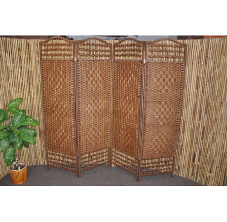 Paravan provázkový čtyřdílný barva světle hnědá Paravan provázkový čtyřdílný barva světle hnědá