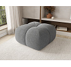 Čalouněný puf Covio, šedý buklé Royal 04 85x52