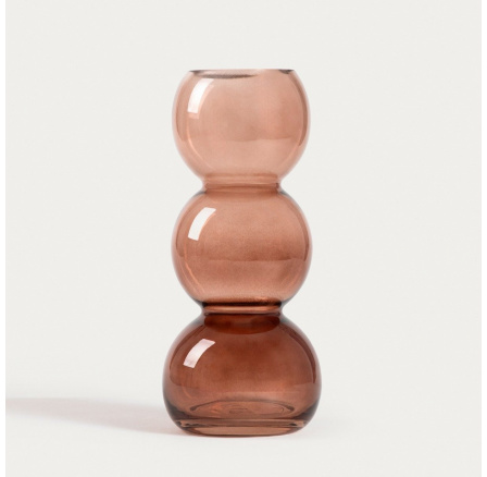 Váza VAZIA medová ombre skleněná váza 11x25.5 cm 752926 Váza VAZIA medová ombre skleněná váza 11x25.5 cm 752926