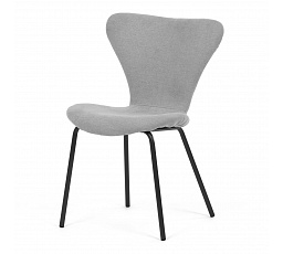 Jídelní židle, stříbrná, látka, CT-S8010 SIL2