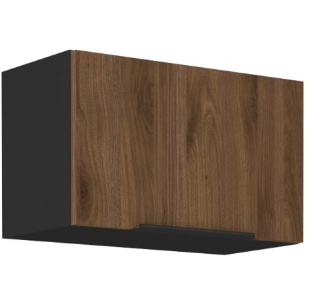 Horní skřínka MONZA - 60 GU-36 1F, Černá mat/Ořech