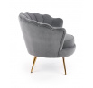 Křeslo AMORINITO, šedá/zlatá
