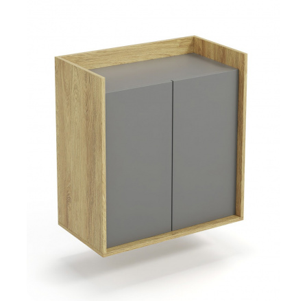 Skříň MOBIUS 2D, přírodní/šedá Skříň MOBIUS 2D, přírodní/šedá