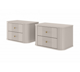 Sada závěsných nočních stolků Vesper, kašmír / zlaté úchyty