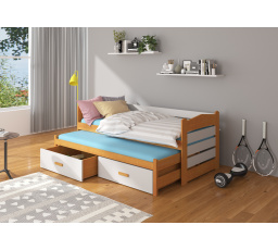 Dvojlůžko s matracemi TIARRO 180x80 Alder+Gray
