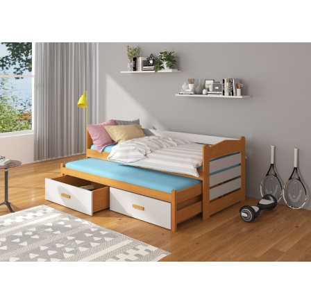 Dvojlůžko s matracemi TIARRO 180x80 Alder+Gray