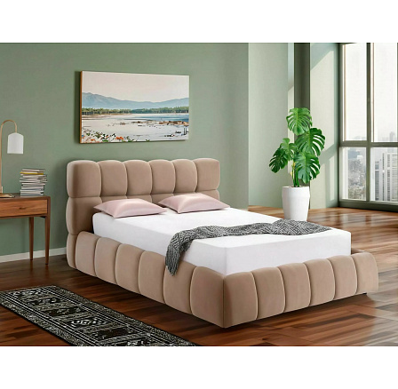 POSTEL PARMA VELVET 140x200 BARVA C. BEŽ BLUVEL 40