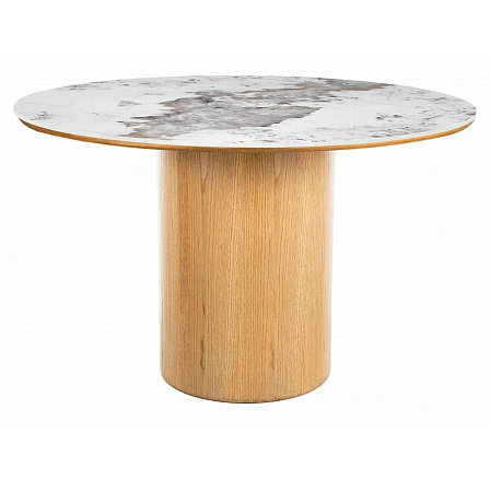 STŮL RONDO BÍLÝ PANDORO / DĽB FI 120