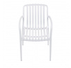 Zahradní židle plast, bílá, CT-X7029 WT