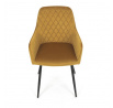 Jídelní židle, žlutá, sametová látka, DCH-215 YEL4