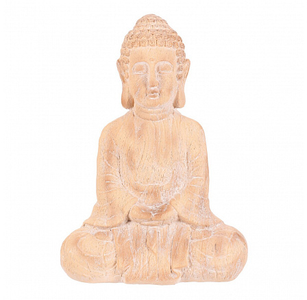Buddha - zahradní figurka, magnesium, imitace dřeva