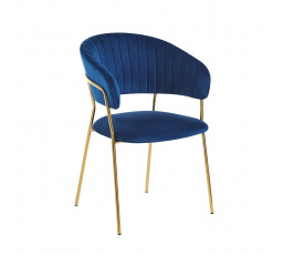 Židle velvet modrá K4-FX