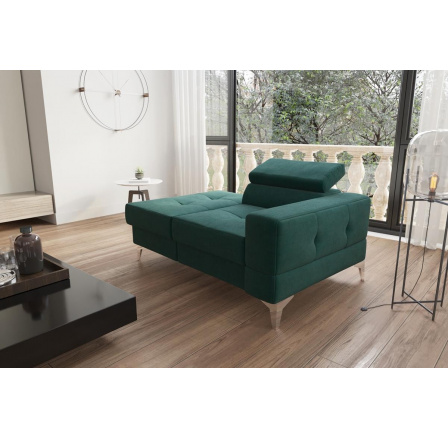 Sofa lenoška TOSCANIA 135 cm - zelená, levá strana