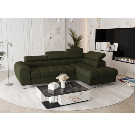 Rohová sedací souprava ASPEN MINI 260x170 cm - zelená , pravá
