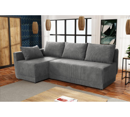 Rohová sedací souprava Neklan L tmavě šedá
