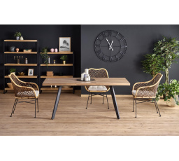 Jídelní stůl BERLIN, Ořech/Černá