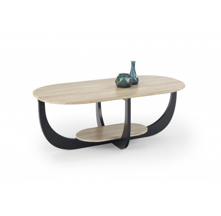 Konferenční stůl ODILIA, san remo dub/černá