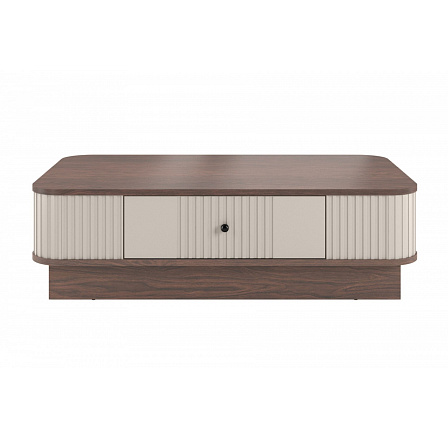 VESPER KONFERENČNÍ STŮL 103 1SZ - kašmírové MDF / ořech / černé úchyty / sokl