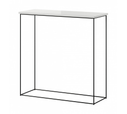 Konzole Milan Černá+Bílý Lesk