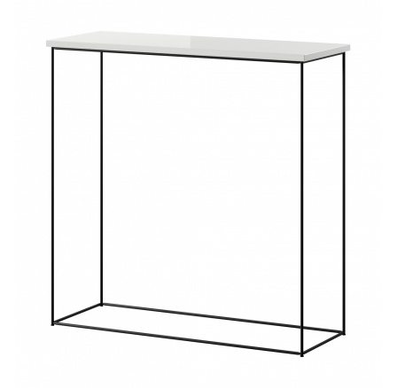 Konzole Milan Černá+Bílý Lesk