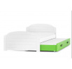 Dětská postel LILI s přistýlkou 90x200 cm, včetně matrací, Bílá/Zelená