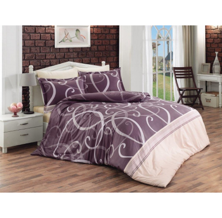 Saténový povlak na polštář Morano šedofialové 50x70