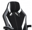 Herní křeslo, houpací mechanismus, černá látka, KA-Y326 GREY