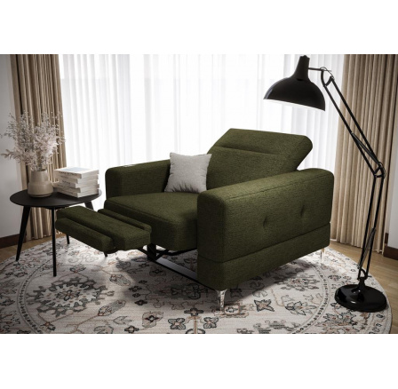 Křeslo MALIBU , relax - starozelená