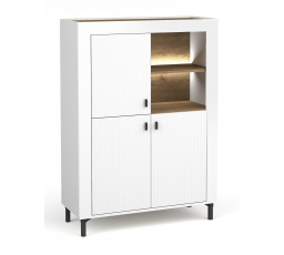 Komoda MOSSA MO5, Dub Whisky/Bílá Mat