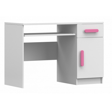 Psací stůl SMYK I - 08, Bílá Mat/Růžová Psací stůl SMYK I - 08, Bílá Mat/Růžová