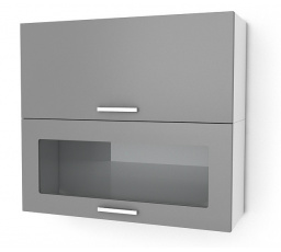 Kuchyňská skříňka Natanya KL901D1W šedý lesk