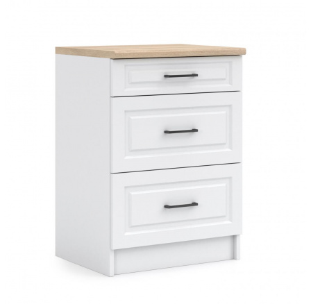 Kuchyňská dolní skříňka IRMA SZ40-3SZ, Bílá mat