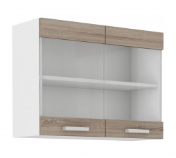 Kuchyňská skříňka Dalton 80-GS-2F bílá/dub sonoma truffle