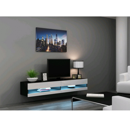 TV komoda VIGO NEW 180 - černo-bílá TV komoda VIGO NEW 180 - černo-bílá