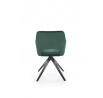 Jídelní otočná židle K535, Tmavě zelená/Černá