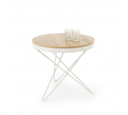 Konferenční stůl LEILA, přírodní / bílá