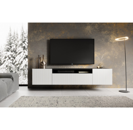 Závěsná TV skříňka NOEMI Bílá+Černá Závěsná TV skříňka NOEMI Bílá+Černá