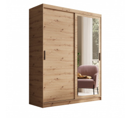 Šatní skříň s posuvnými dveřmi a zrcadlem Hailey 160 Artisan+Artisan
