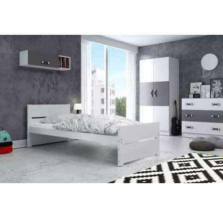 Dětská postel BARTEK, bez šuplíku a matrace, Bílá Dětská postel BARTEK, bez šuplíku a matrace, Bílá