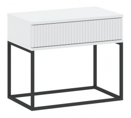 Noční stolek 1S 60 NR2, Bílá/Černá
