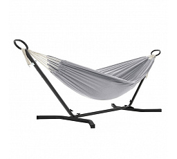 Houpací síť, 300x90x95cm, látka, šedá, AZL-E1201 GREY