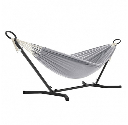 Houpací síť, 300x90x95cm, látka, šedá, AZL-E1201 GREY