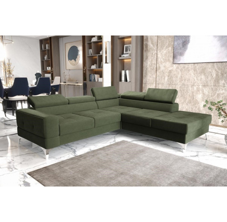 Rohová sedací souprava TOSCANIA II průměr 30x250 - pravá, olivová
