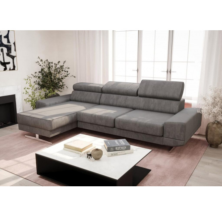 Rohová sedací souprava MILANO MINI 270 cm - šedá , levá