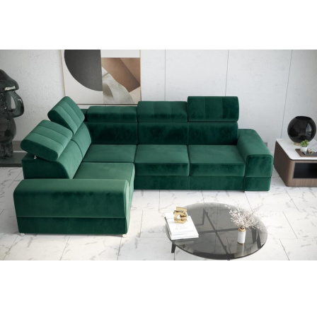 Rohová sedací souprava ROYAL II 280×210 - zelená , levá