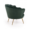Křeslo AMORINITO, tmavě zelená/zlatá
