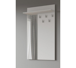 LIMA PR-1 věšák se zrcadlem bílý