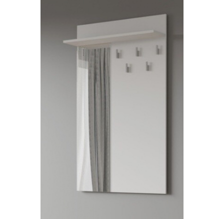 LIMA PR-1 věšák se zrcadlem bílý